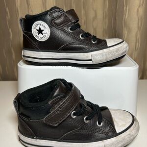 Converse Infant 9 High Lifestyle Dark Brown Black Leather A05460C